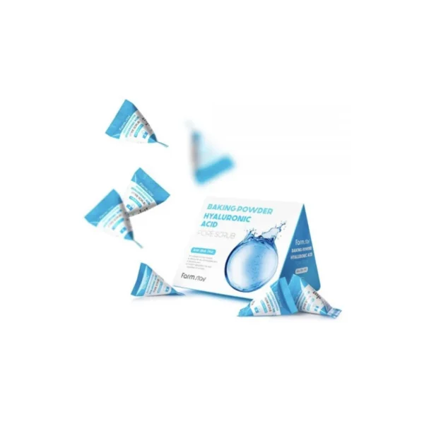 Farmstay Baking Powder Hyaluronic Acid Pore Scrub – šveitiklis su soda ir hialuronu, 7g - Image 2